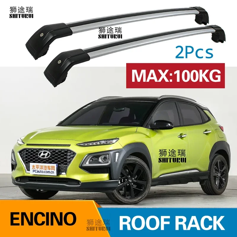 SHITURUI 2Pcs Roof Bars for Hyundai ENCINO  SUV 2017 -2022  Aluminum Alloy Side Bars Cross Rails Roof Rack Luggage Carrier