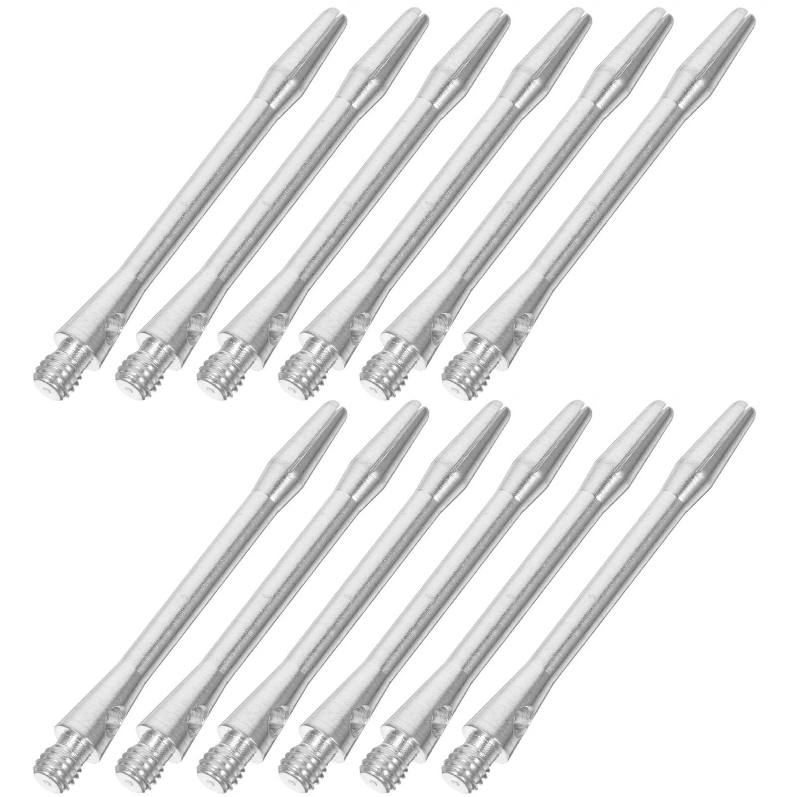 

12pcs Aluminum Dart Shafts Silver 48mm Threads Throwing Stems Lightweight Portable Accessories Replacement Toy