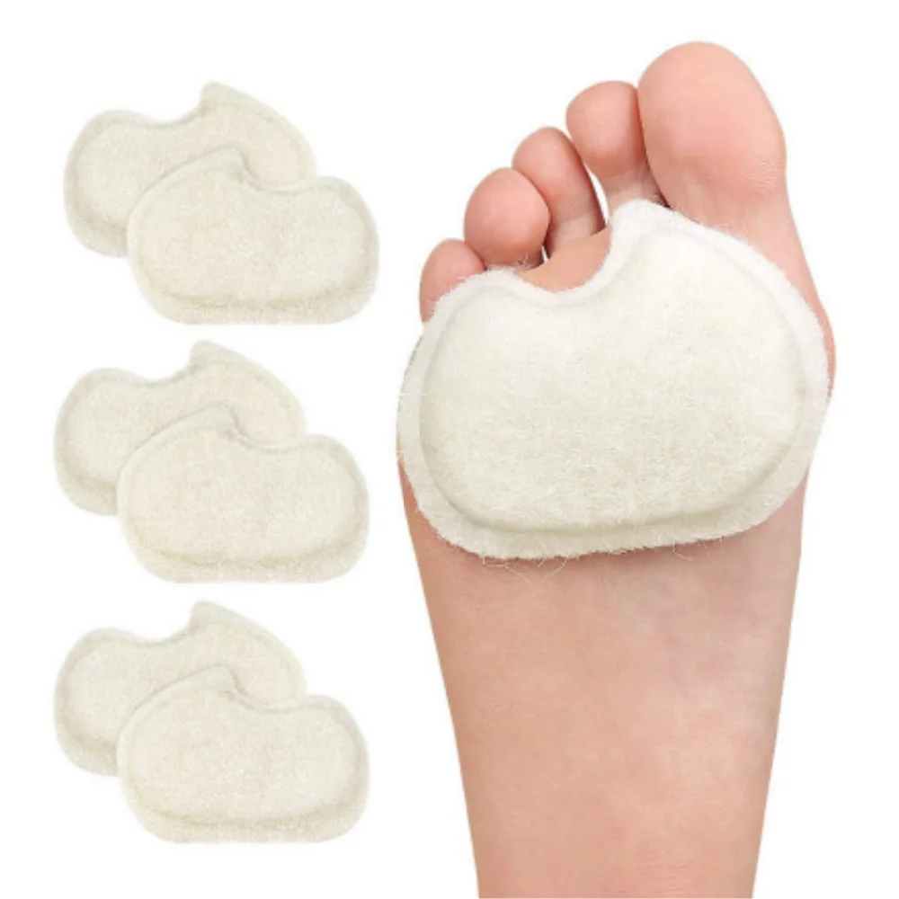 

1 пара фетровых плюсневых подушечек для передней части стопы, облегчение боли, ортопедические изделия для массажа ног, противоскользящая защита, эластичная подушка на высоком каблуке для ухода за ногами