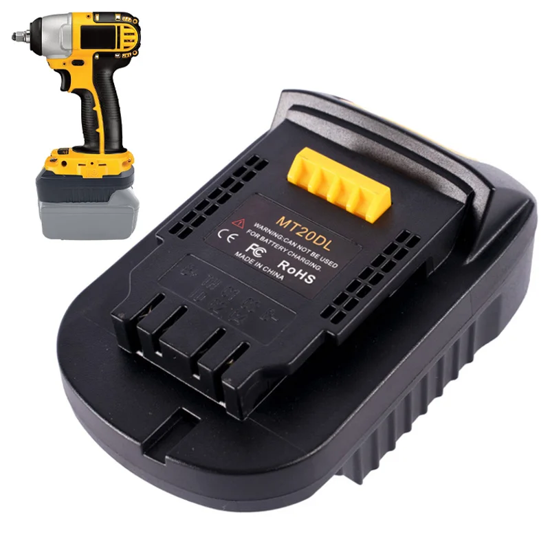 Adaptador de batería MT20DL para Makita, 18V, BL1830, BL1815, BL1860, batería de iones de litio, conversión para Dewalt, 18V, 20V, uso de herramientas eléctricas DCB200