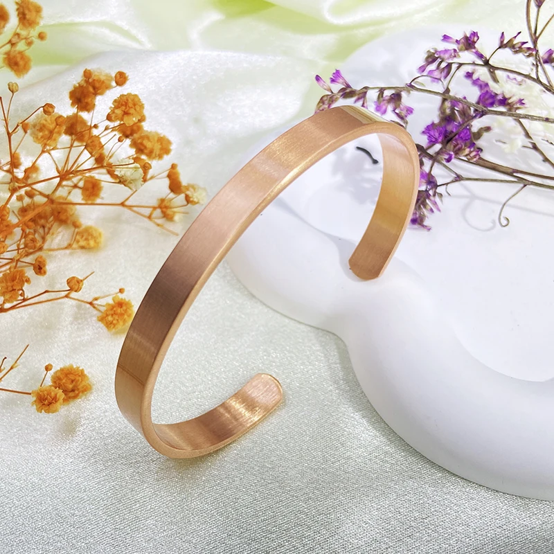 Modisches Magnetarmband aus reinem Kupfer für Damen und Herren, verstellbare Manschettenarmbänder, Arthritis-Gesundheitsschmuck aus massivem Kupfer – Detail 4