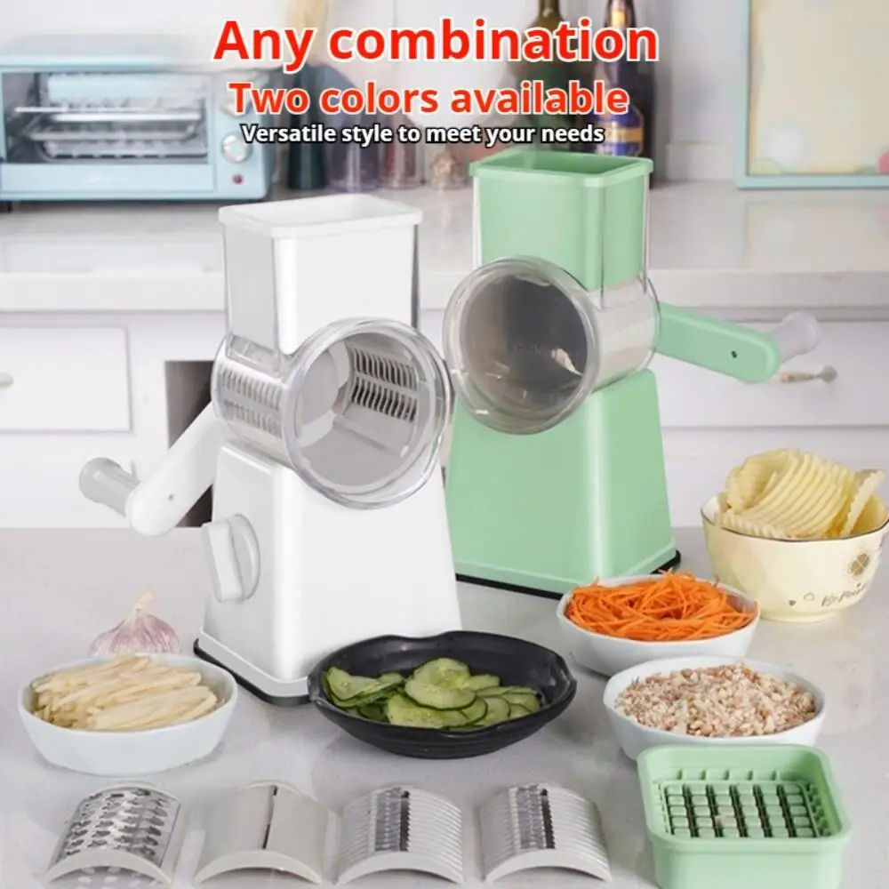 Premium Multi-Function Vegetable Chopper - Effortless Slicing, Grinding & Chopping with Interchangeable Blades & Container