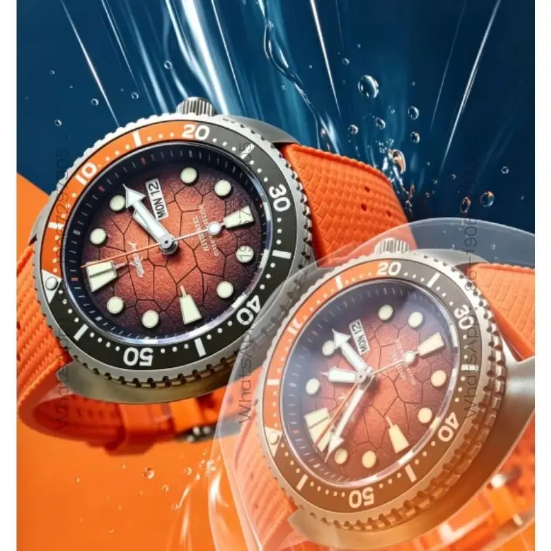 32658 Ultra-light Titanium Small Abalone Luminous Diving Mechanical Watch Male