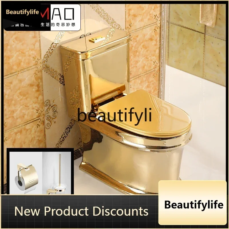 

CQY Personalized gold flush toilet toilet ceramic silent toilet siphon super vortex
