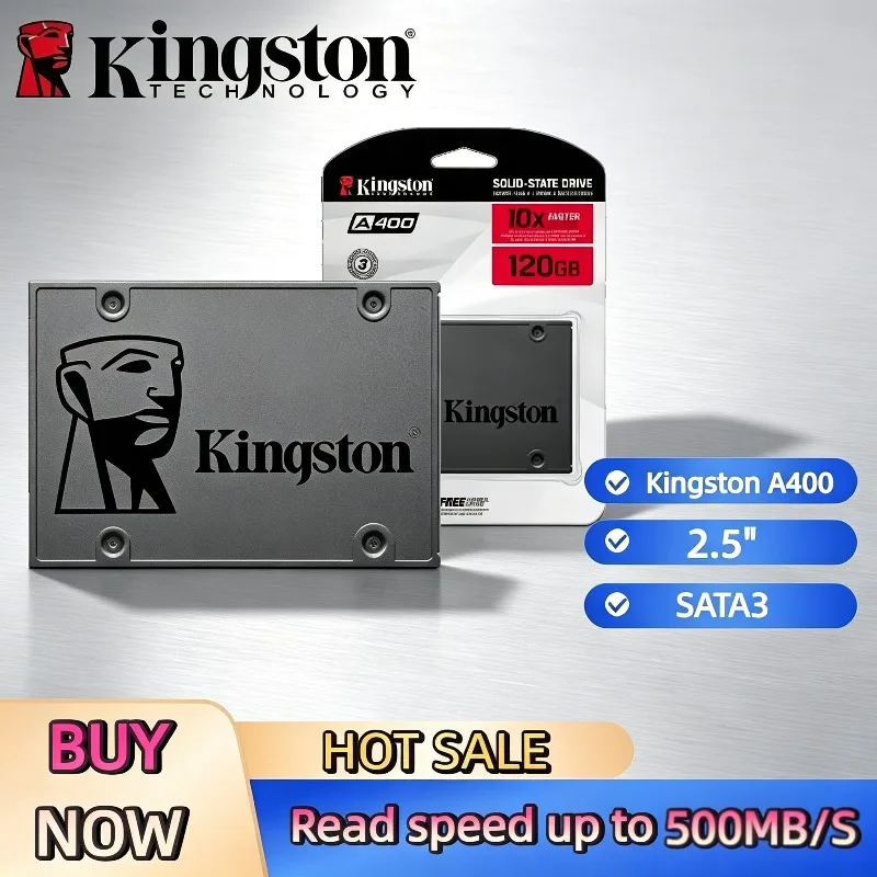 HDD Hard Disk 2.5" SSDs SATA3 Internal Solid State Drive 2026 Kingston A400 SSD 960GB 480GB 240GB 120GB for Laptop Desktop PC