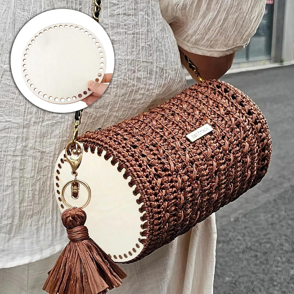 

Wooden Basket Bottom For Crocheting Kit Hand-Made Craft Project Wood Bottoms Workshop Essential