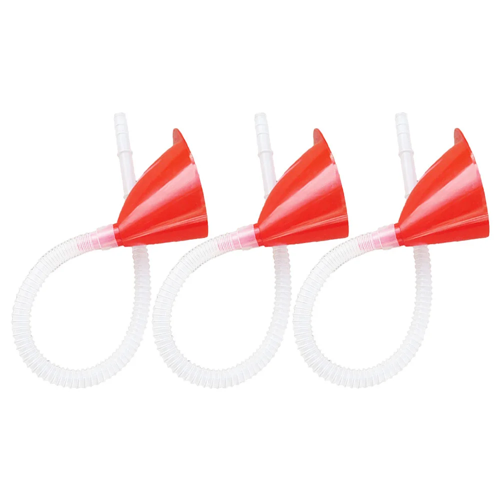 3 Sets Bevel Automobile and Motorcycle Accessories Car Funnel Plastic Long Funnels for Liquids