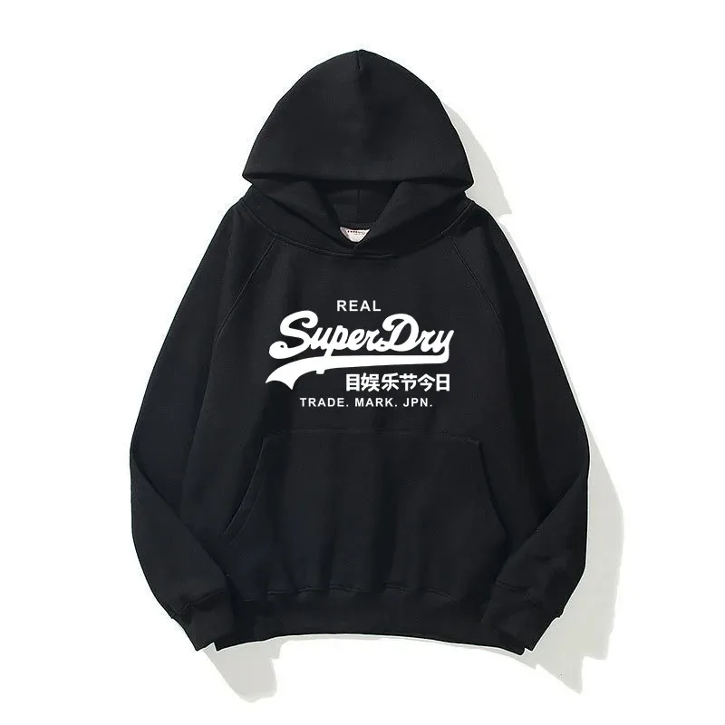 Superdry  Dry Autumn Men's Hoodies Fashion Letter Print Hoodie Hip Hop Men Clothing Casual Unisex Pullover Hooded Sweatshirt