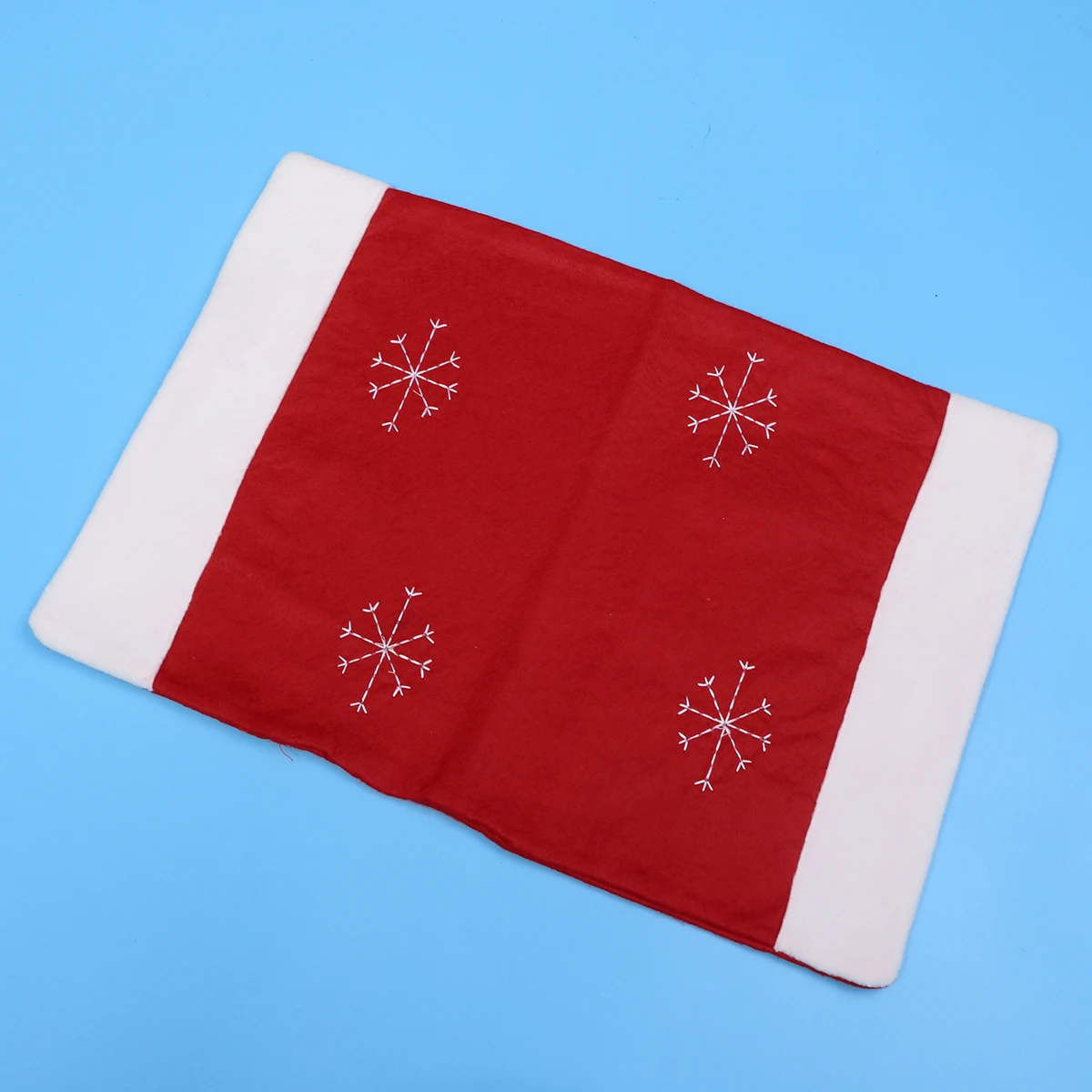 

Christmas Snowflake Placemat Table for Coasters Mats Desk Tableware Fabric Pad Double Layer