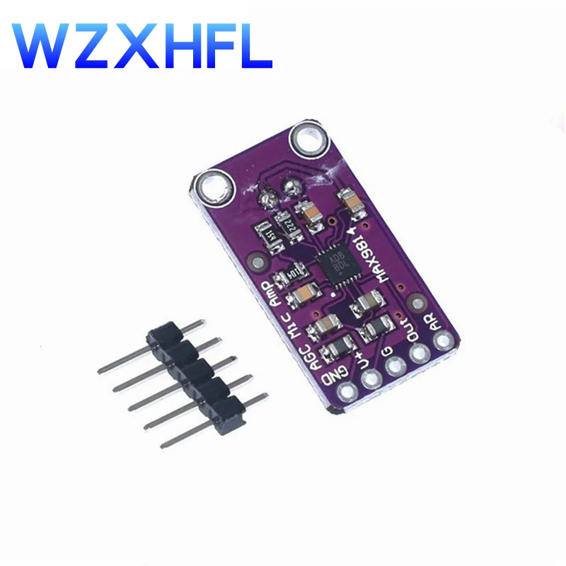 1PCS MAX9814 Microphone AGC Amplifier Board Module Auto Gain Control for Arduino Programmable Attack and Release Ratio Low THD