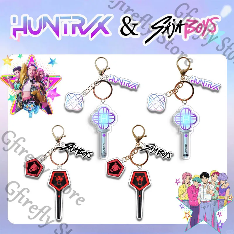 

KPop Demon Hunters Rumi Mira Zoey Saja Boys Anime Cosplay Ornaments Acrylic Keychian Keyring Decoration Gifts hanging drop
