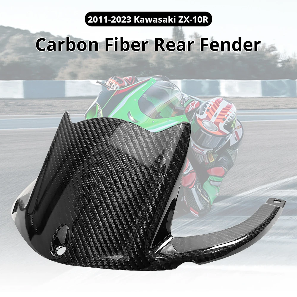 

For Kawasaki Ninja ZX-10R ZX10R 2011-2020 2021 2022 2023 Motorcycle Carbon Fiber Rear Fender Hugger Mudguard Fairing Cowling