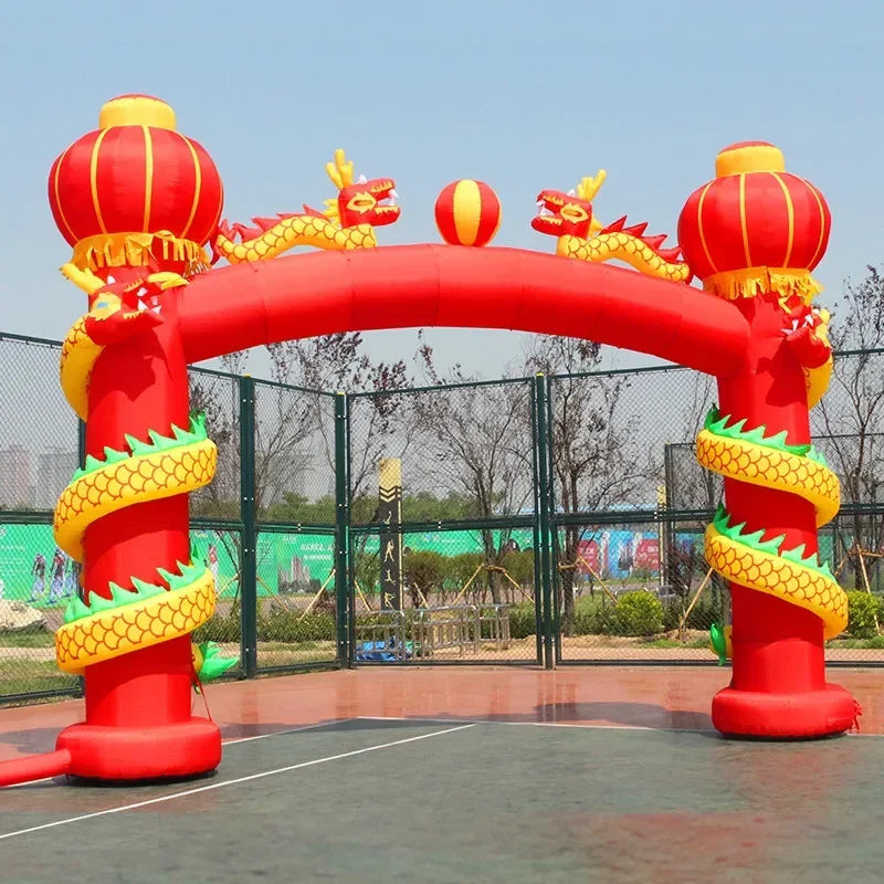 

Durable and sturdy Thickened Dragon Golden Column Light Inflatable Arch