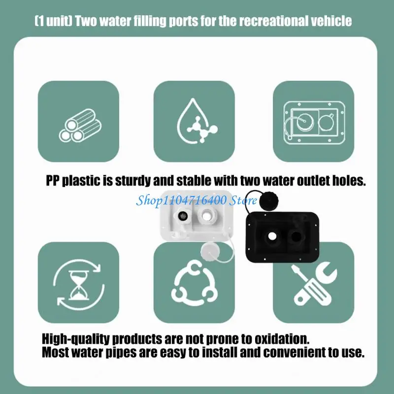 

y1gd Camping Accessory Double Water Inlet with Anti Corrosion Plastic Simple Setups