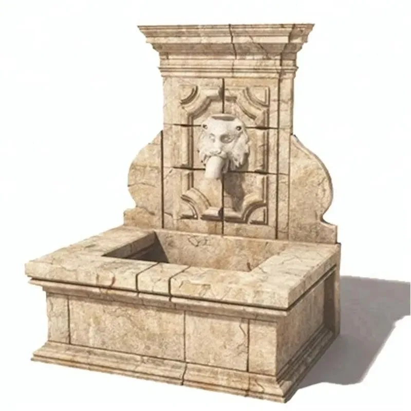 custom garden stone craft waterfall fountain antique marble stone wall fountain