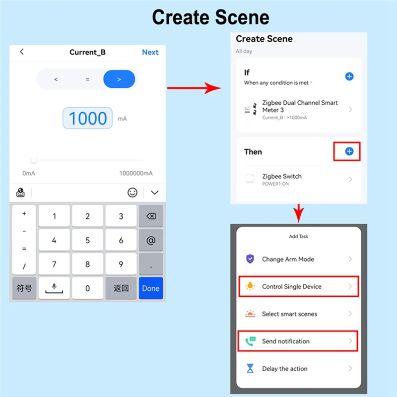 Zigbee Wifi Energy Meter Bidirectional With Clamp Current Sensor Tuya Smart App Monitor Power 80A 240V, 2 Channels 2CT Durable