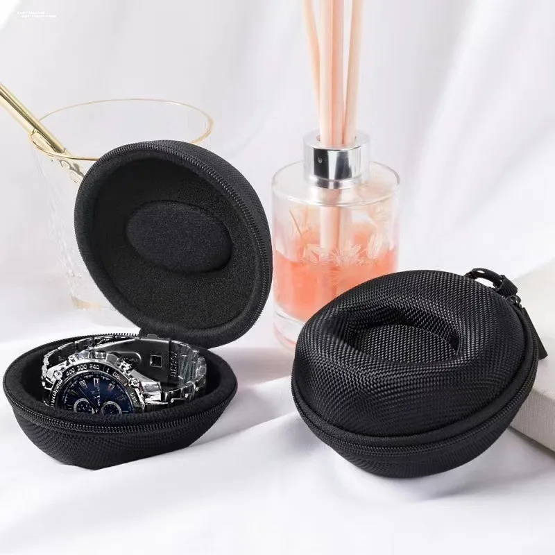 Watch Travel Case Portable Storage Box with Zipper Single Watch Shock and Impact-resistant Container Box for Smartwatch