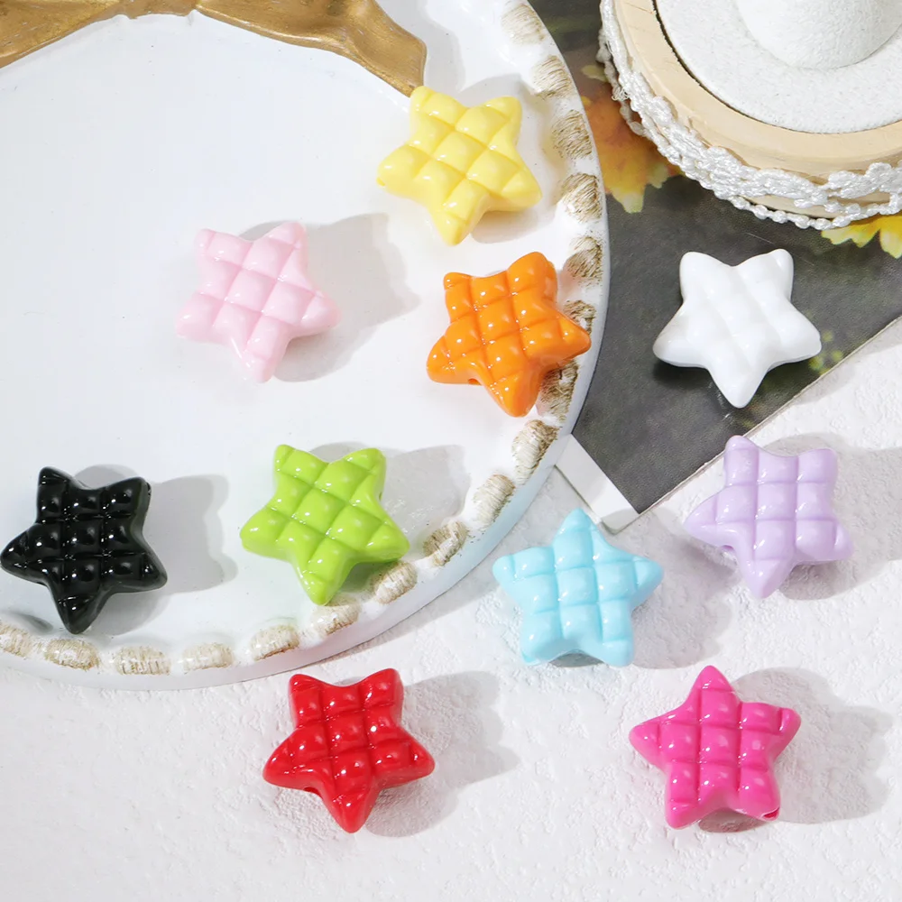

Cordial Design 300Pcs 18*18MM DIY Beads/Solid Effect/Hand Made/Jewelry Findings & Components/Star Shape/Acrylic Bead #18566