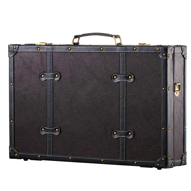 

Toolbox Oil Head Box Electric Push Shear Multifunctional Storage Box Retro Hairstylist's Exclusive Leather, Personalized Trend