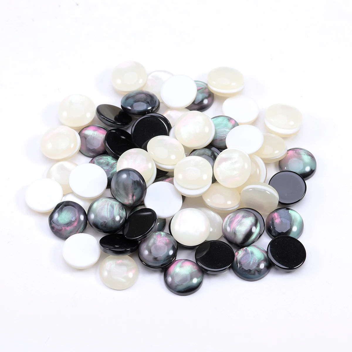 

30 шт., смоляные бусины-кабошоны, 10 12 мм, имитация ракушки, круглые плоские кабошоны, камея для изготовления ювелирных изделий, браслеты «сделай сам», ожерелье