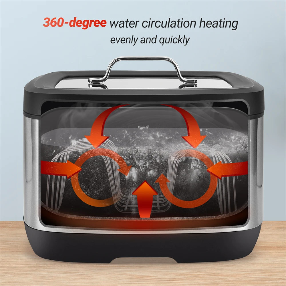 Imagem -05 - Inkbird-wi-fi Sous Vide Machine Ultra Silencioso Tudo-em-um Fogão Circulação de Água 3d Alarme de Aquecimento Isv500w ue 220v 700w