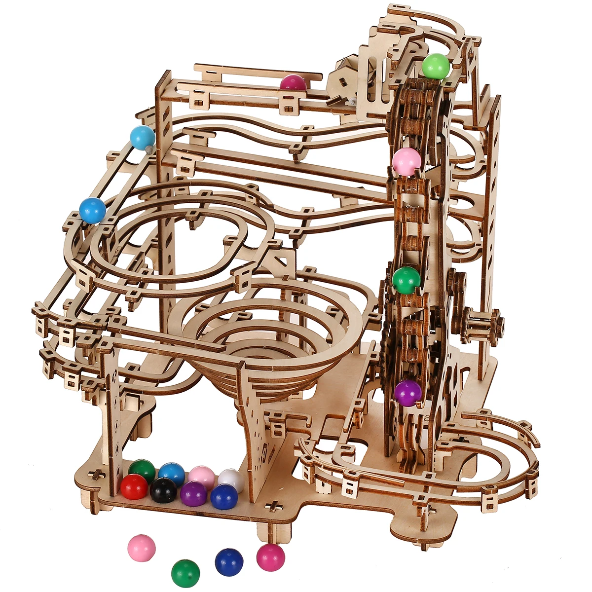 

Bead Slide 3D wooden puzzle DIY Laser cutting puzzle children's puzzle