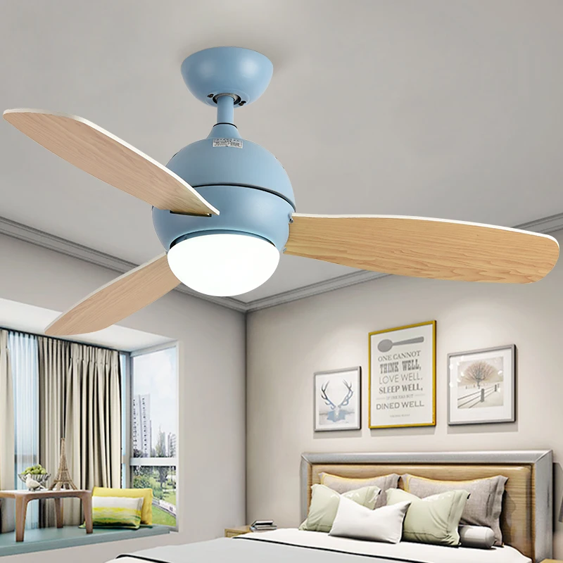 Retro madeira maciça com lâmpada ventilador de teto da sala jantar eletrificado antigo ventilador de teto lâmpada grão madeira europeu antigo simples