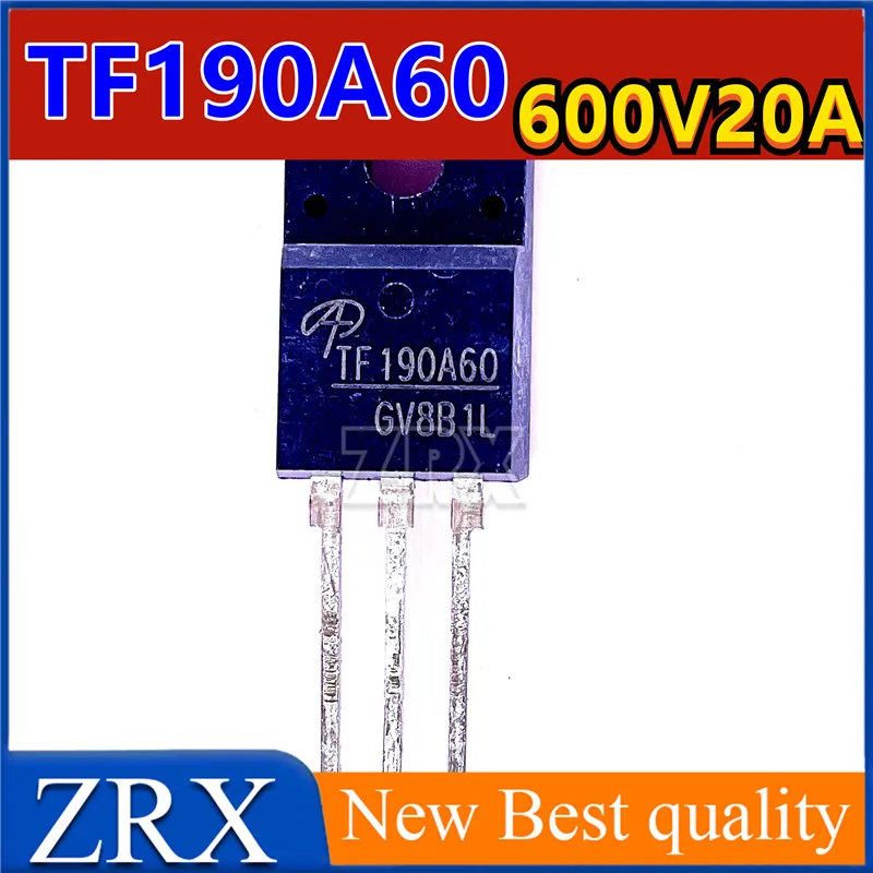 인라인 TO-220F 전계 효과 트랜지스터, 오리지널 AOTF190A60, TF190A60, 600V20A, 로트당 5 개, 신제품