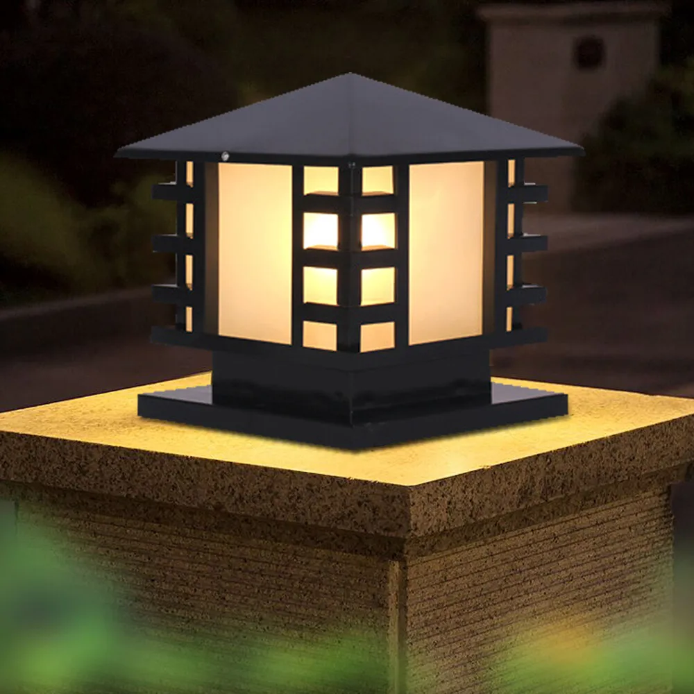 

Retro Pillar Light Garden Waterproof Light Patio Yard Gate Post Lamp Outdoor
