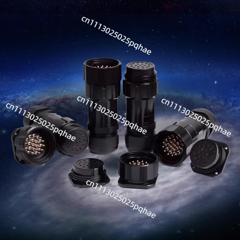 19 Pin Waterproof Power Connector Set – Male To Female Aviation Plug For Stage Lighting LED Screens Power Distribution