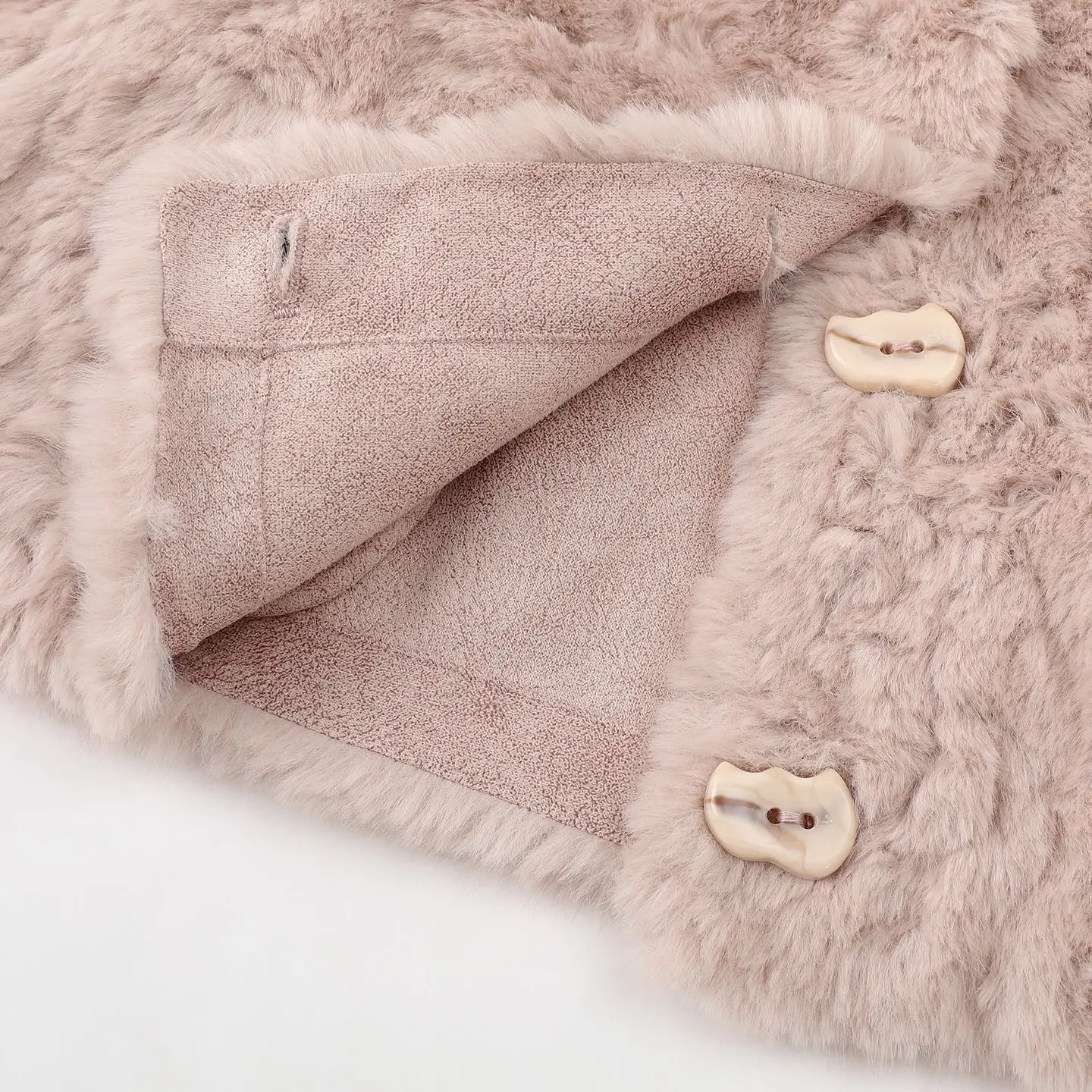 Falda pantalón lisa, chaqueta de piel de cordero sintética, abrigo de felpa suelto de un solo pecho, chaqueta peluda de cuero y piel con solapa, abrigo cálido y esponjoso para invierno