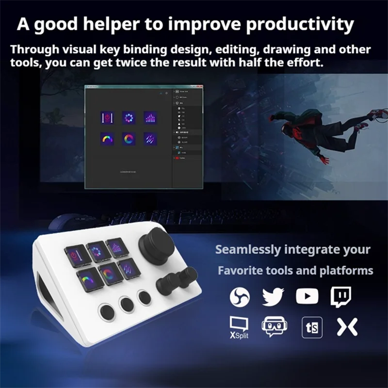 Imagem -03 - Streamdeck Live Content Creation Controller Edição Global Stream Deck Lcd Botão de Teclado Visual Personalizado para Win Mac Mirabox-n3