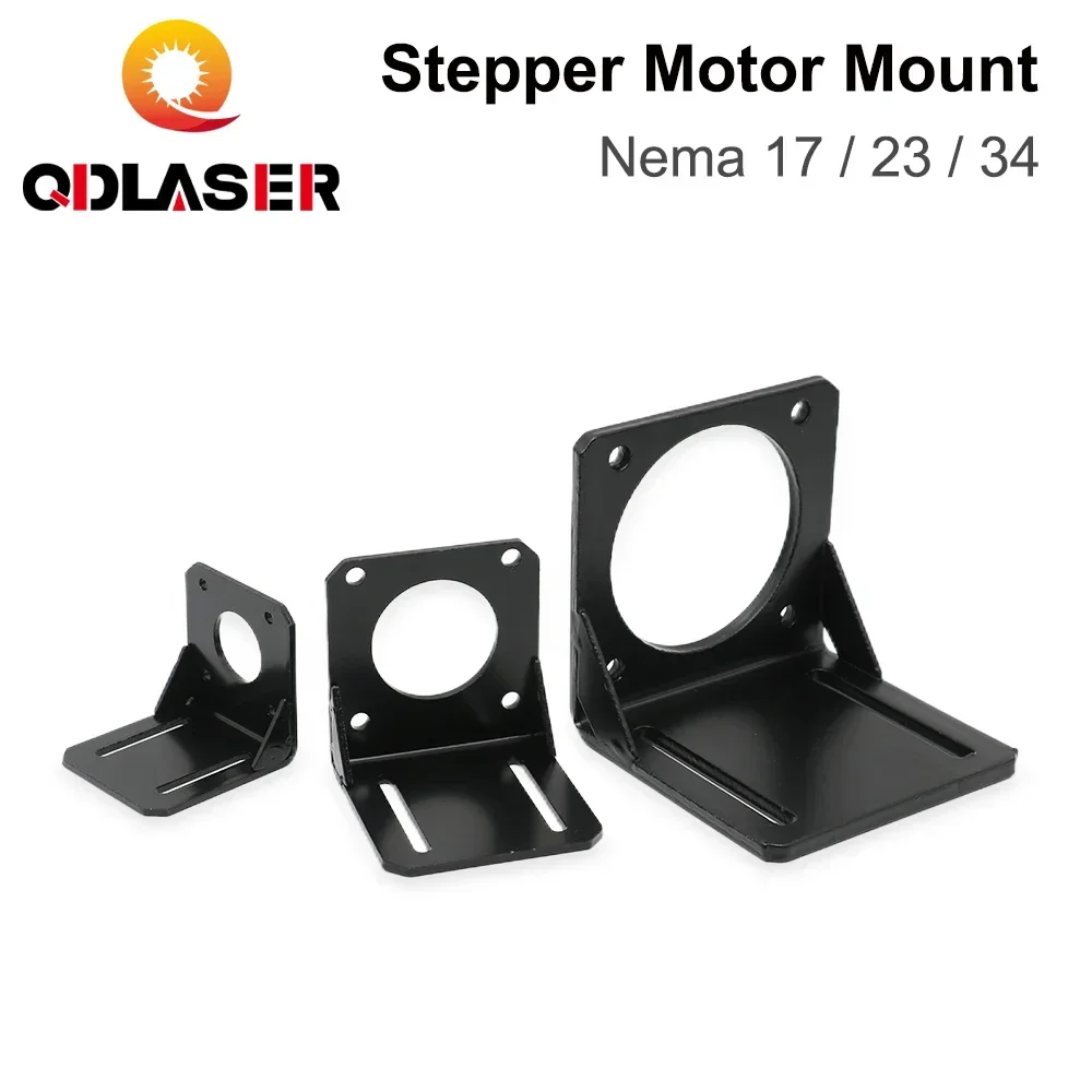 QDLASER Stepper motor base Aluminum fixed seat fastener mounting bracket support Suitable for NEMA17 NEMA23 NEMA34stepper motors