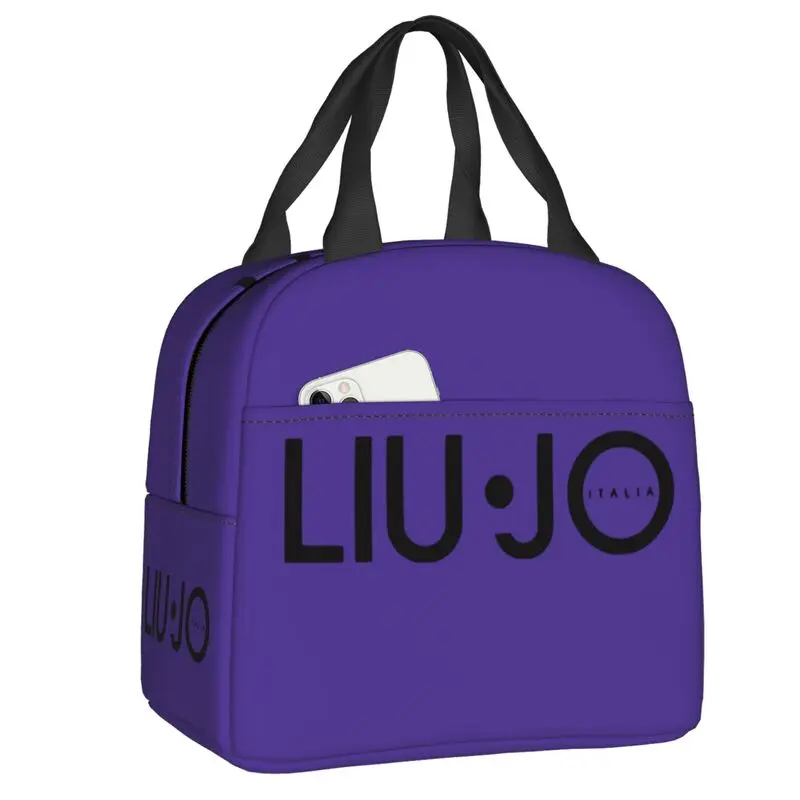 

Custom Liu Jos Logo Portable Lunch Boxes Women Leakproof Thermal Cooler Food Insulated Lunch Bag Office Work