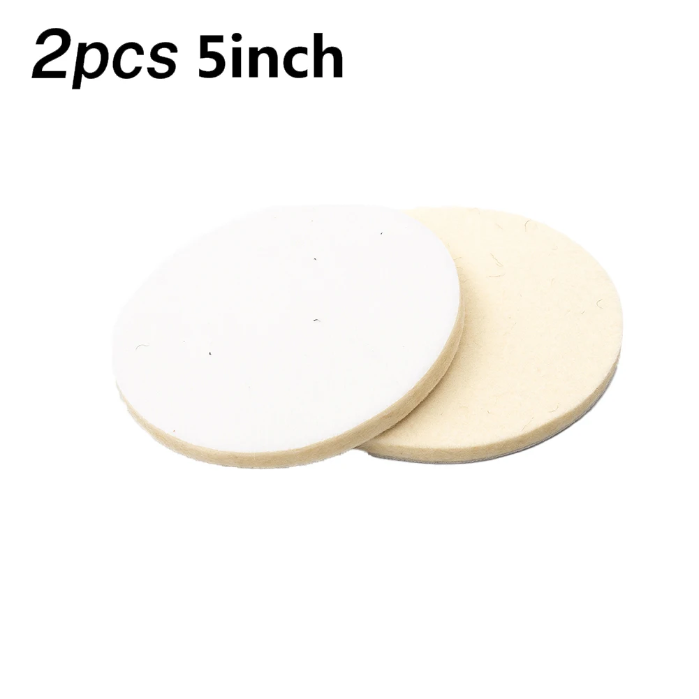 2PC Wool Felt Polishing Pads Abrasive Wheel For Glass Stainless Steel Polish Repair Scratches 3 4 5 6 7 Inch Soft Felt Discs