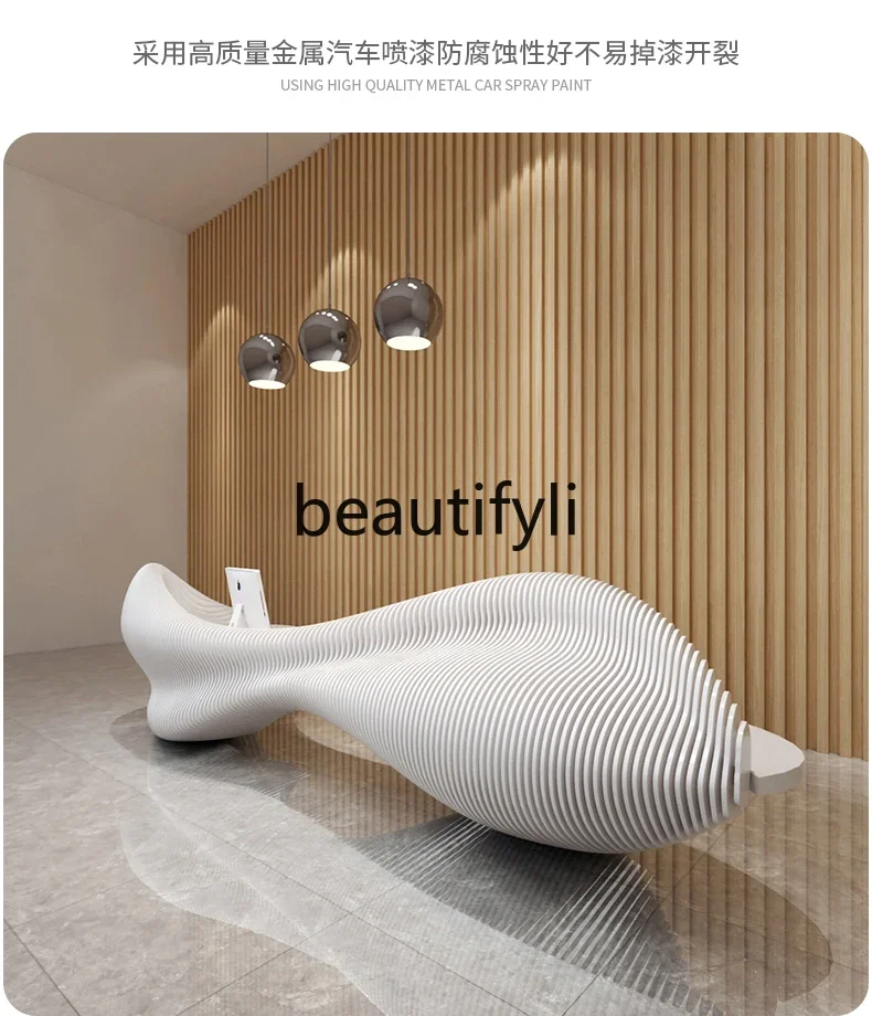 ZzqCompany Mesa de recepção lacada com tecnologia Fiberglazz Recepção Simples e moderna Mesa de caixa Bem-vindo Estúdio Balcão de bar