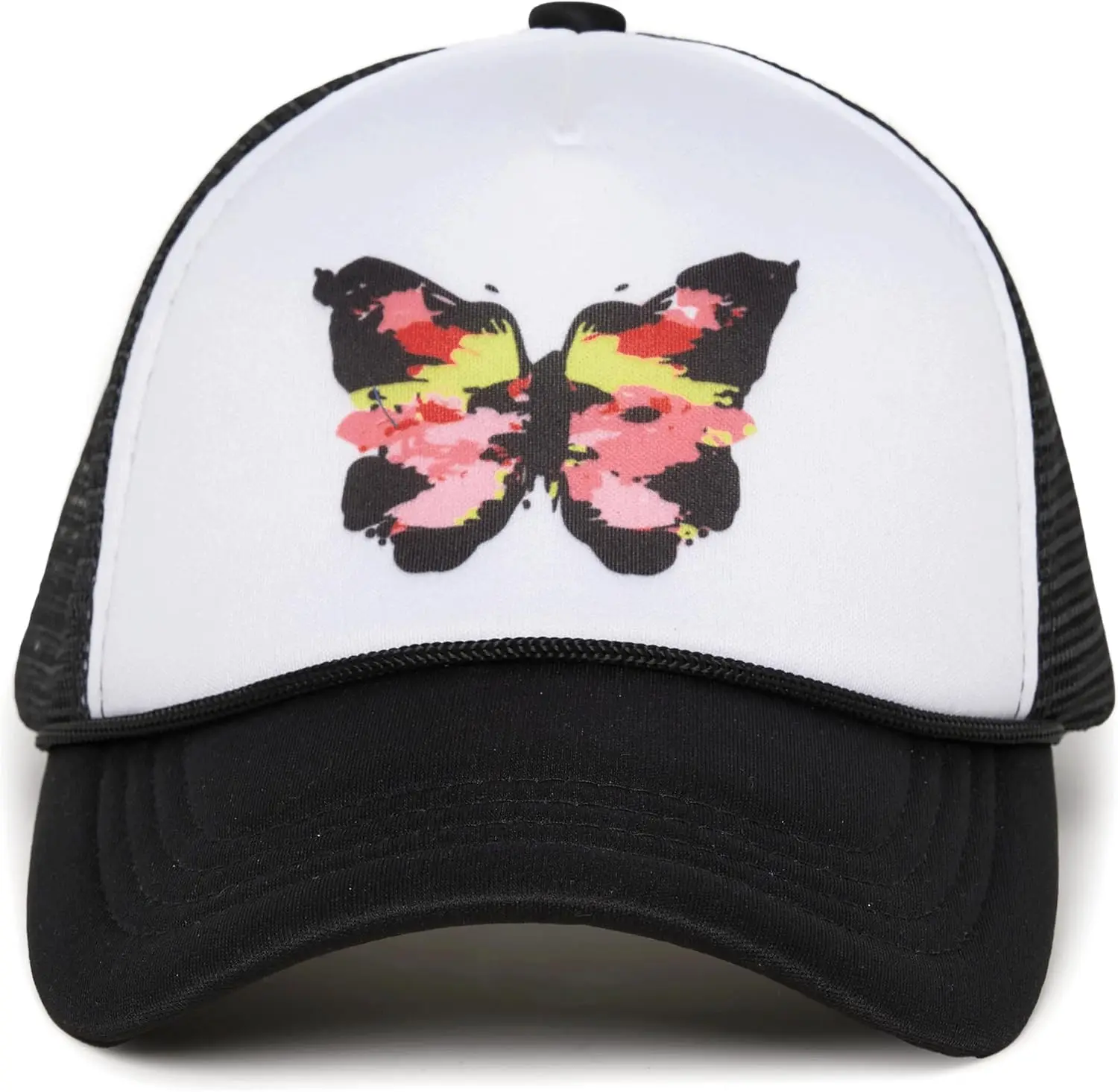 

Абстрактная шляпа дальнобойщика с бабочкой, сетчатая бейсболка, дышащая полиэстеровая уличная повседневная регулируемая кепка