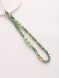 Colorful Stone with Gold Flower Mobile Phone Chain Mobile Phone Hanging Rope