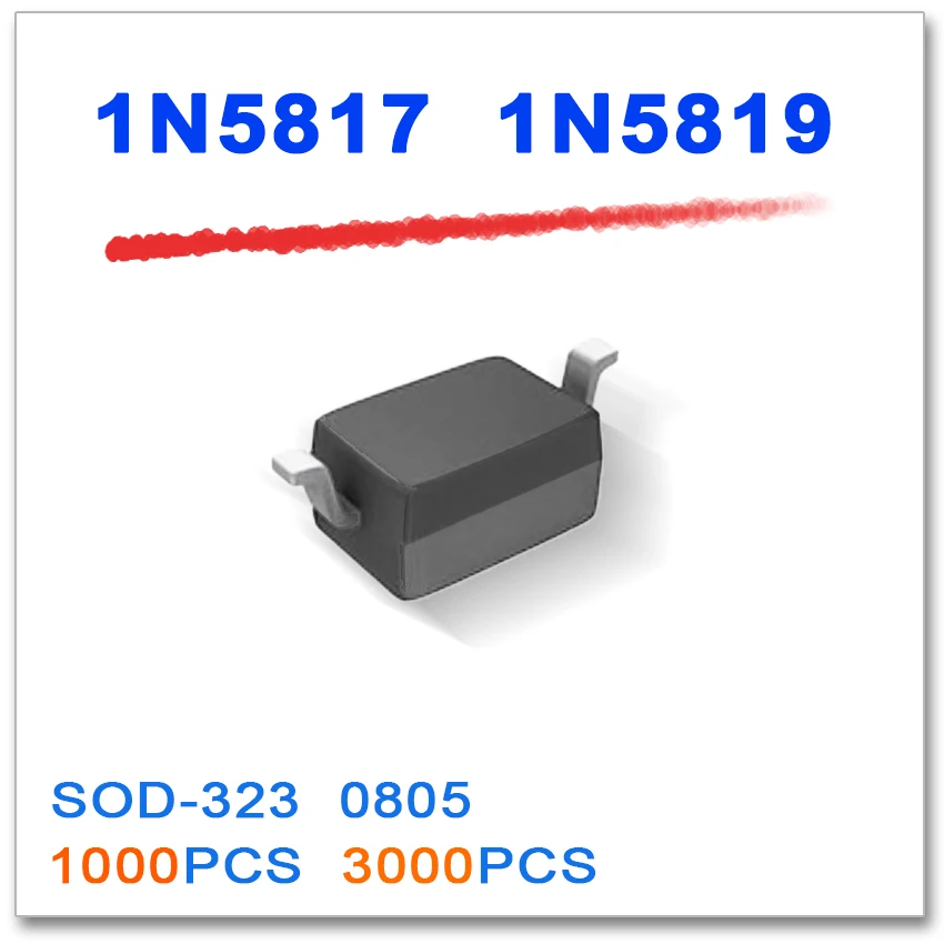 

JASNPROSMA 1N5817 1N5819 SOD-323 1000pcs 3000PCS sod323 0805 5817 5819 smd 1n5819ws 1N5817WS S4 2012 Plastic-Encapsulate