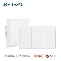 Zemismart Zigbee US AU Interruptor de luz de empuje de pared No Interruptor inteligente neutro funciona con Tuya Smartthings Alexa Google Home Voice