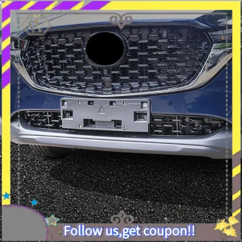 

ABXV-Car Front Lower Bumper Grill Grille Moulding Cover For Mazda CX5 CX-5 2022+ Front Bottom Middle Net Decoration