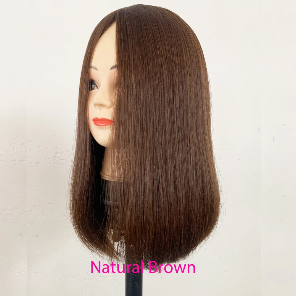 Wig Yahudi Top Sutra Kulit 100% Rambut Manusia Remy Eropa Virgin Tidak Diproses Wig Halal Rambut Panjang Sama Wig Bob 4 "X 4" Dasar Sutra