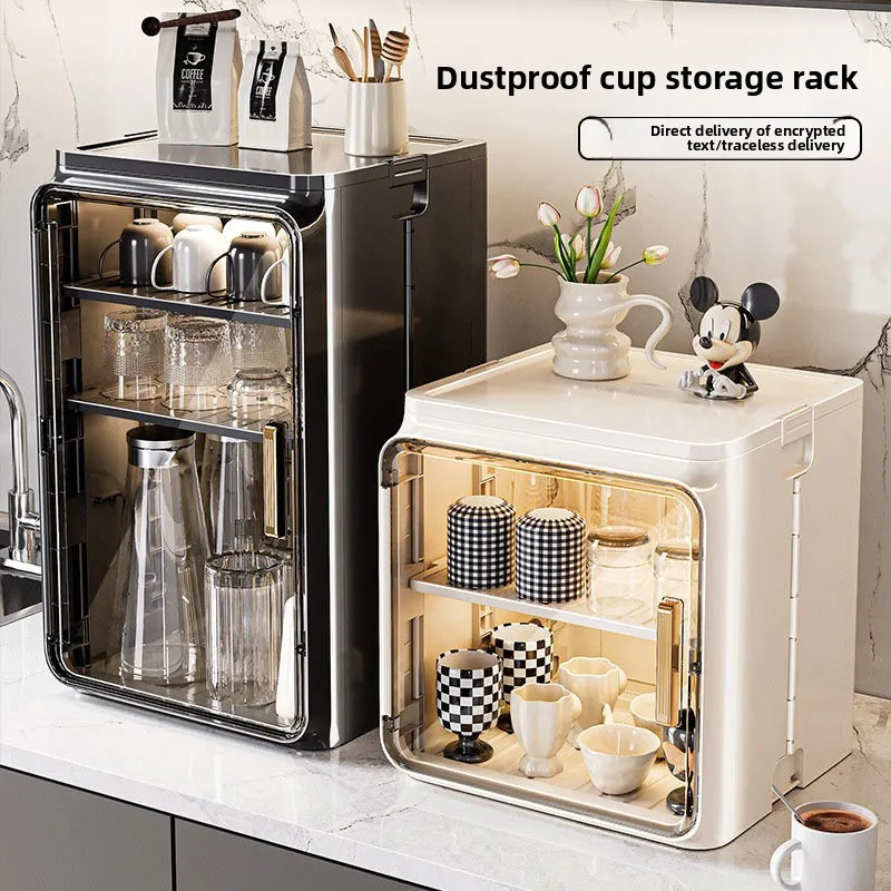 

Dustproof Cup Storage Rack Desktop Tea Cup Holder Water Cups Holder Tea Set Storage Box Coffee Mug organizer