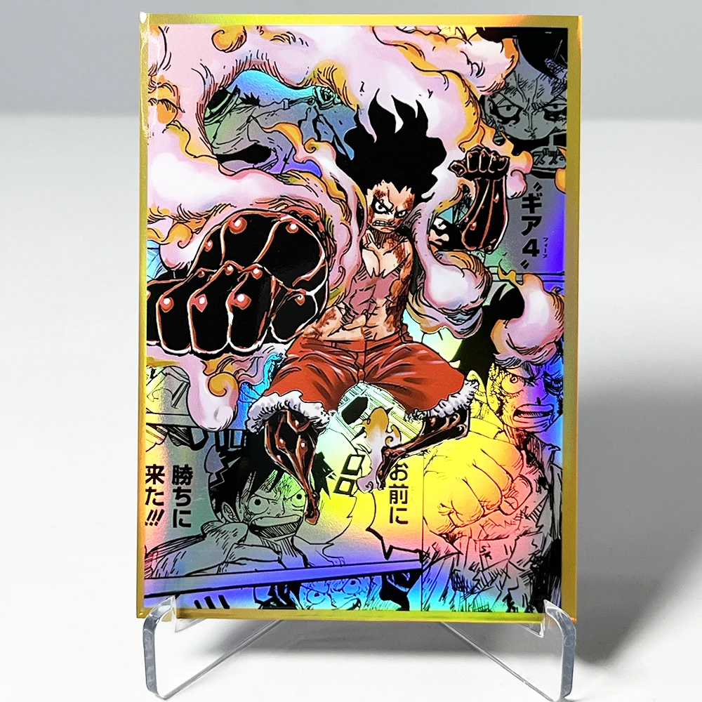 

60PCS Anime One Piece Leader Card Sleeve Luffy Foil Card Sleeve Cover for TCG/PTCG Game Card Trading Card Protector Case 66x91MM
