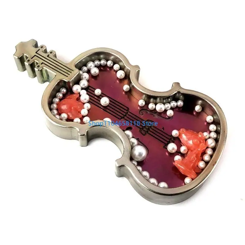 Jewelry Storage Box Silicone Mold Fish/Violin Shaped Organizers Box Concrete Plaster Mold Storage Decorative Resin Mould