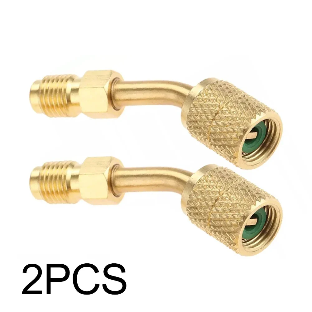 

2pcs R410A Adapter 5/16" SAE Female Quick Couplers To 1/4" SAE Male Flare Brass Power Tools Replacement Accessories