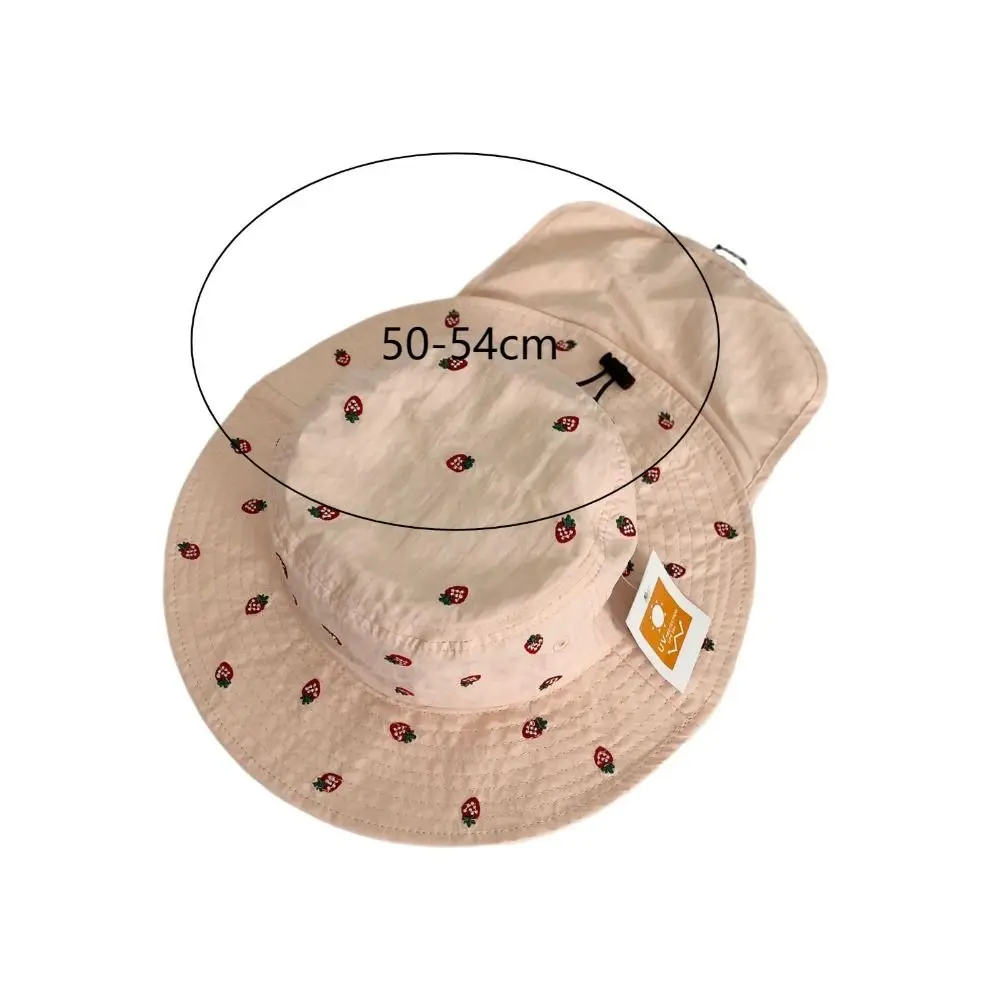 Chapeau de Protection Anti UV pour Enfant, Couvre-Cou et Oreille, Décontracté, Respirant, Grand Châle à Cercles, Casquette de Plage, pour l'Extérieur