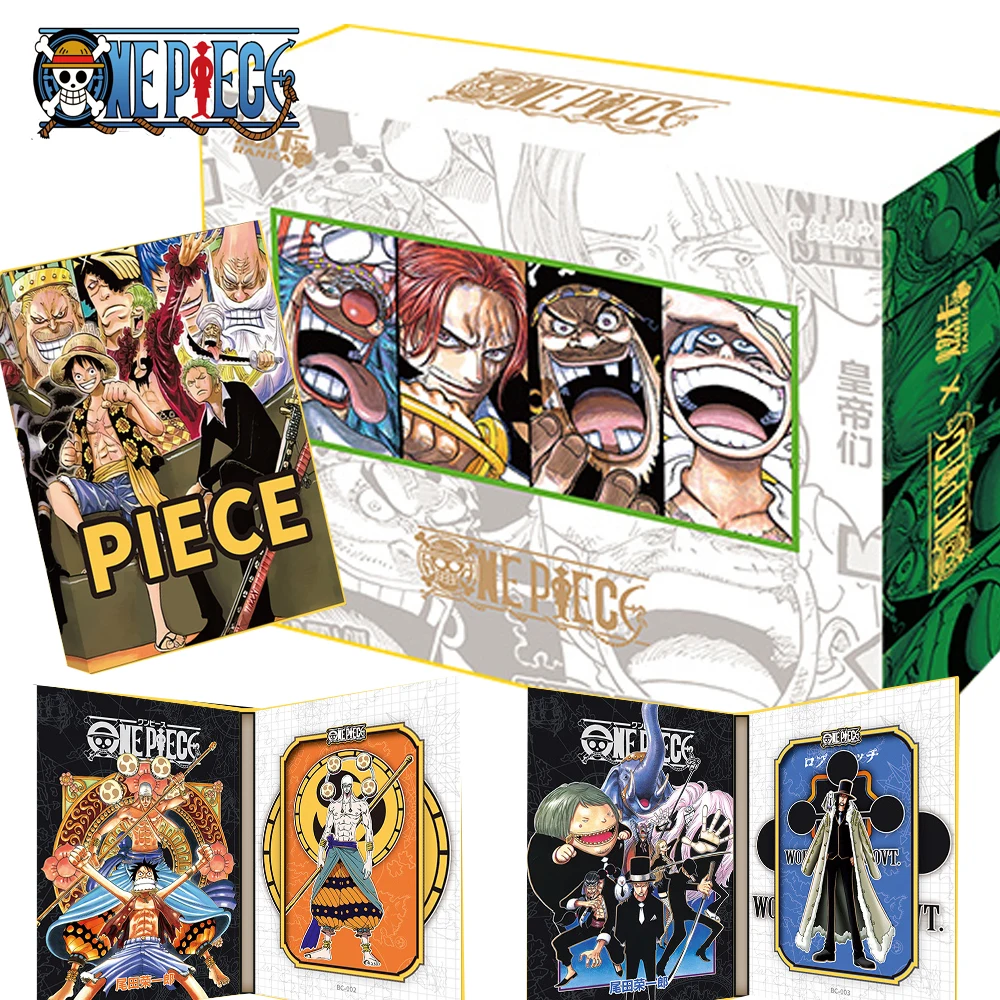 One Piece Cards Collection for Kids New Fourth Emperor Chapter Highly Popular Characters Gold Inlaid Book Thick Card Hobby Gift