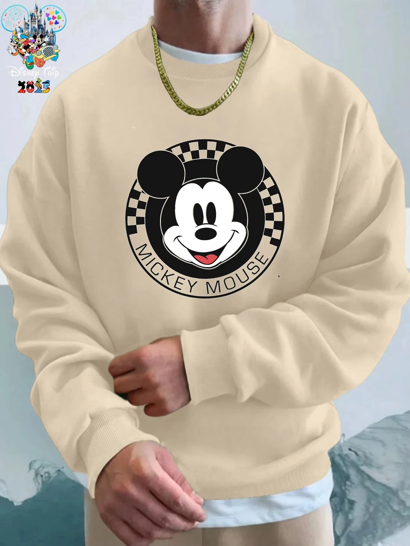 الرجال ديزني ميكي ماوس طاقم الرقبة البلوز البلوز بلايز عادية الخريف الشتاء الصوف المتضخم زوجين واحدة للجنسين #2