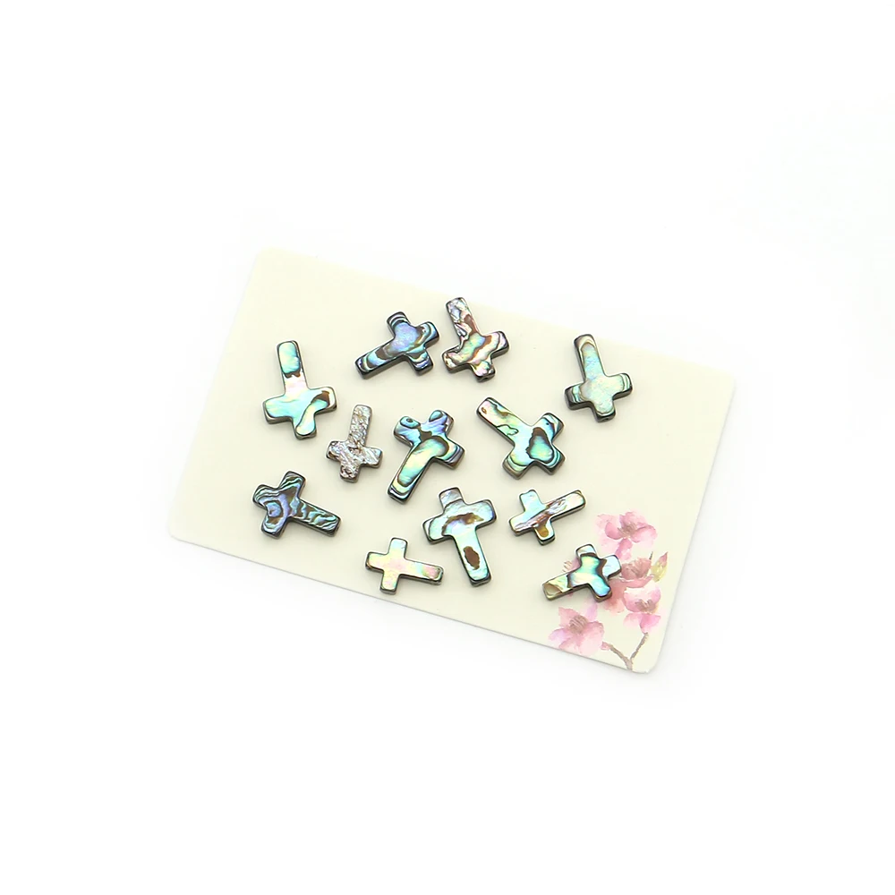 

Shell Beads 10x14/12x16/13x18mm Straight Hole Cross Shaped Abalone Shell Spacer Bead 4 Pcs for DIY Fashion Jewelry Gift